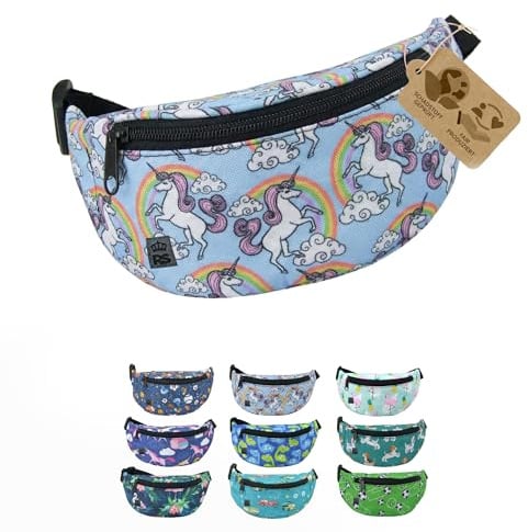 Bauchtasche Hüfttasche Gürteltasche für Kinder 3-7 Jahre - Kindergürteltasche mit verstellbarem Hüftgurt - leicht kompakt, abwaschbares Robustes Material (Modell 4)