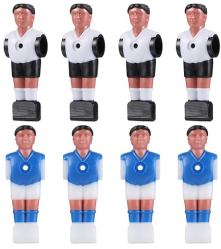 Figuras de Futbolín de Resina 8 Piezas, Repuestos Compactos | Formato Portátil y Resistente, para Ocio en Oficina y Locales, Detalle Realista, Juego Completo