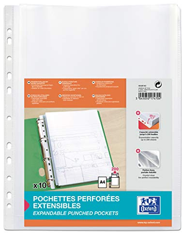 Elba 100207012 Prospekthülle mit Dehnfalten, DIN A4, PP, 0,2 mm