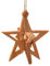 Junker Verlag Christbaumschmuck Olivenholz - Anhänger Weihnachtsbaum 3D-Stern mit Krippe, 6cm