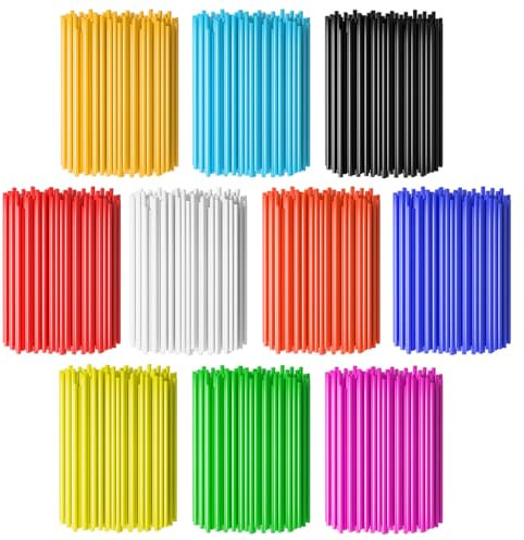 Couvre Rayon,PSLER 72 Pièces Peaux de Rayons Enjoliveurs de Jantes Housses de Protection Réutilisables pour Moto de Montagne en Fauteuil Roulant - 11 Couleurs Mélangées