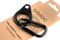 Orbiloc Karabiner, Premium-Aluminium, schnell wirkender D-Ring-Haken mit doppelter Hundelichthalterung für Spaziergänge, Wandern und Camping, Schwarz