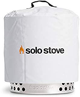 Solo Stove Housse de protection pour Ranger, accessoires pour brasero, étanche, polyester recouvert de PVC avec supports intérieurs en aluminium, ⌀ 45,5 cm, hauteur 38 cm, Blanc