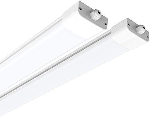 Anten 45W LED Feuchtraumleuchte 150cm für Keller, Garage, Innen- und Außenbeleuchtung | IP65 Wasserfest Kellerleuchte, Feuchtraumlampe in Kaltweiß 6000K, 2 Stücke