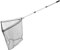 Arapaima Fishing Equipment® Teleskop Unterfangkescher 'Sturdy' | Kescher mit gummiertem XXL Keschernetz | Angelkescher klappbar inkl. Transporttasche | Silber - 250 cm