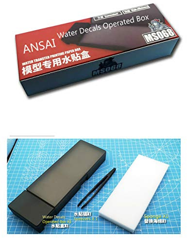 Water Decals Sticker Operated Box with Decal Tweezers Model Craft Airplane Hobby Tools