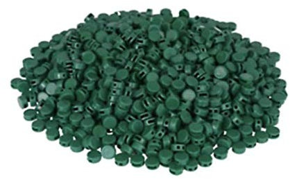 1000 Stück Kunststoffplomben 8 mm grün Plomben