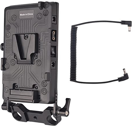 Hersmay V-Mount Batterieplatte V-Lock D-Tap-Platte Netzteil für DSLR-Kamera, Kameramonitor, Funkgeräte