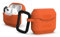 Urban Armor Gear Standard Issue Silikon Case für die Apple AirPods 2021 Hülle - [Texturiertes antibakterielles Silikon, Abnehmbarer Karabinerhaken, Wireless-Charging kompatibel] - orange 10292K119797