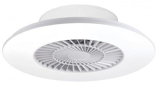 LEDUNI ® Ventilador de Techo con Luz 40W Ventilador Invisible App Control con Mando a Distancia Luz Regulable 60X16.6H CM Decoración de Interiores Plafón de Techo lluminación