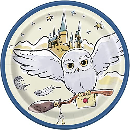 Unique- Harry Potter Assiettes en Carton-18 cm-Fête à thème Paquet de 8, 23934EU, Multicolour, 18 Centimeters
