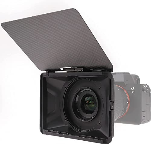 Hersmay Mini Matte Box 4x4 4x5.65 Filterrahmen Aufsteckobjektiv Lightweight Mattebox mit 67mm/72mm/77mm/82mm Adapterring für DSLR Rig A7IV A7SIII A9 A6000 GH5 GH6 Z6 Z7 II R5 R5C M6 M50 Kamera