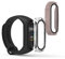 kwmobile Carcasa Compatible con Xiaomi Mi Band 4 / Band 5 / Band 6 Funda - 2X Protector Pantalla Completo de Cristal Templado - Ultrafino y antigolpes - Transparente/Rosa Palo