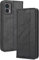 EASSGU Coque pour Motorola Moto Edge 30 Neo (6.28 inches), Etui Flip Folio en Cuir PU avec Interrupteur Magnétique, [3 Fentes pour Cartes] [1 Portefeuille] Housse - Le Noir