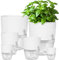 iDattel Blumentopf Mit Bewässerungssystem,Kräutertopf Küche Set Fensterbank selbstbewässernd-6er Set Kräutergarten für die Küche,23.5/15.3/10.5/8.2cm, für frische Küchenkräuter, Weiß