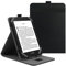 VOVIPO Coque de Protection Universel pour Kindle Paperwhite Kobo Liseuse 6 Pouces, étui Folio Compatible avec la liseuse Sony/Kobo/Tolino/Pocketbook/Kindle 6,avec Support Multi - Angles-Black