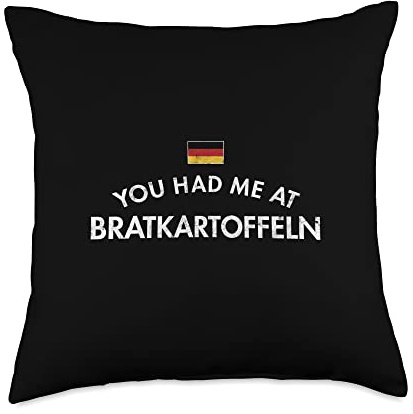 Bratkartoffeln Fried Roasted Potatoes Golden Brown Butter Throw Pillow