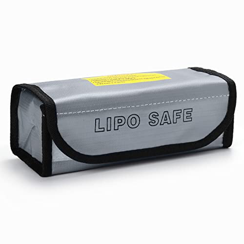 Kinsinder Lipo Batterie Safe Bag, Lipo Akku Tasche, Feuerfeste Sicherheitsschutztasch, Lipo Batterie Tasche Feuerfest Explosionsgeschützte Batterie Safe Bag für Charge