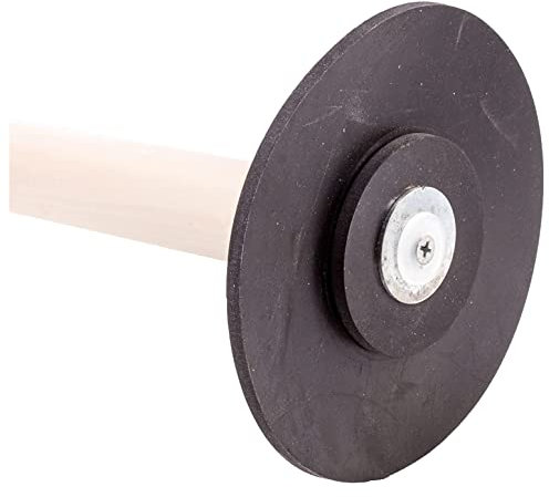 SISI UK Long Buffalo Cooper Rubber Toilet Plunger Drain Sink Plunger Toilet Pump Unblocker Black Buffalo Cooper Rubber with Wooden Handle Ideal for Clearing Blockages in Toilets.