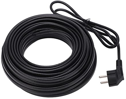 Septpenta Cavo Scaldante, Cavo Scaldante Autoregolante, con Spina Antideflagrante, Collegato Stabilmente, IP68 Impermeabile, Cavo Scaldante Elettrico da 20 M per Protezione Antigelo(UE 220V)