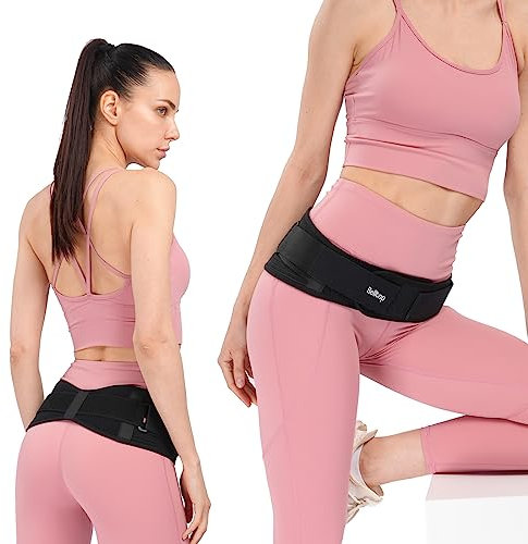 Iliosakraler Hüftgurt. Gelenkbandage: Lindert Ischias, Becken, unteren Rücken und Beinschmerzen und stabilisiert Gelenke. Sacroiliac-Hüftgurt bei Rückenproblemen. Einstellbar Bodybuilding (L/XL)
