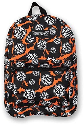 Bioworld Dragon Ball Z Logo Bolt Rucksack, passend für A4 mit interner gepolsterter Laptop-/Tablet-Tasche, mehrfarbig, Einheitsgröße