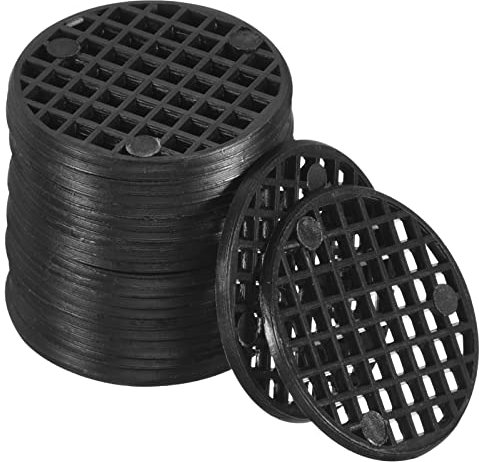 M METERXITY 50 Stück Blumentopf Mesh Matte Starr Bonsai Drainagegitter für Draußen/Garten 2.5cm/1 Schwarz