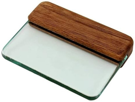 1 grattoir en verre trempé, grattoir en verre de noyer, outils auxiliaires, outils de bricolage, outils de colle pour maroquinerie