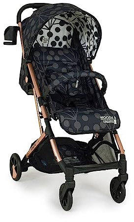 Cosatto Woosh 3 Pushchair – Lightweight Stroller Birth to 25kg - One Hand Easy Fold, Compact, Telescopic Handle, Extra Large Shopping Basket, Cup Holder, Bumper Bar & Raincover (Lunaria Blush)