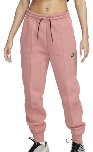 Nike FB8330-618 W NSW TCH FLC Mr JGGR Pants Femme Red Stardust/Black Taille L