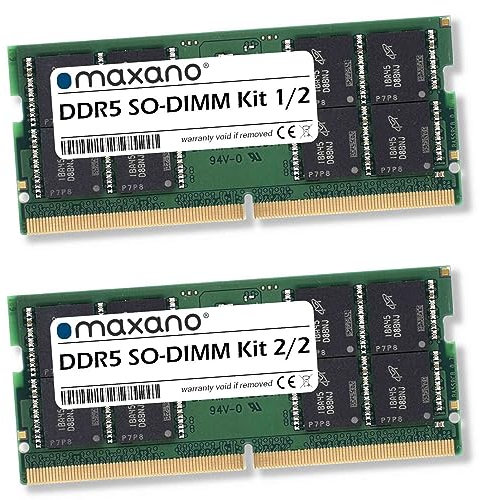 Maxano Lot de 2 barrettes de mémoire RAM de 32 Go compatibles avec Dell Latitude 5440 (DDR5) (PC5-38400 SO-DIMM PC5-38400) 64 Go