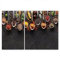 SMTDeco Herdabdeckplatte Ceranfeld Abdeckplatte Herdabdeckung Herdplatten Abdeckungen Induktionskochfeld 30x52 + 45x52 cm Zweiteilig Kräuter Grau