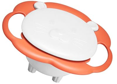 Cuenco Giratorio de 360 grados para bebé, Antivuelco, Excelente Material de PP, Cuenco Giroscópico Universal con Asa, Bonito Diseño de Dibujos Animados, Cuenco Giroscópico