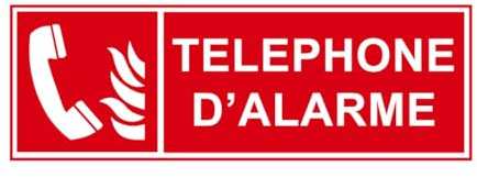 F201 - Téléphone d'alarme - Panneau et Signalisation Incendie - Dimensions au choix - Norme ISO 7010