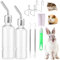 2 Pcs Hasen Trinkflasche Winterfest Trinkflasche Meerschweinchen Trinkflasche Kaninchen Mit Halterung Kaninchen Trinkflasche Hamster Trinkflasche Nagertränke Klein Haustiere (transparent, 350ml+180ml)