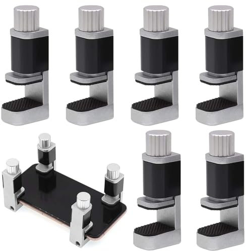 Aicharynic 6 clip di fissaggio regolabili in metallo: morsetto display LCD, fissaggio schermo LCD, per smartphone, computer, laptop, tablet