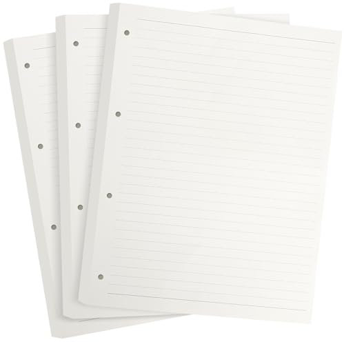 A4 Refill Pad, 135 Sheets (270 Pages) Loose-Leaf Refillable Planner Inserts Note Paper Refill Lined Paper, 4-Hole Punched for 4-Ring Binder, Folder,Refillable Notebook Planner 100GSM Thick