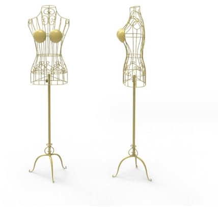 Schneiderpuppe Erwachsene Frau Verstellbare Schneiderbüste Schaufensterpuppe Einstellbar Brautkleider Mannequin-Bügel Bügeleisen Schaufensterpuppe Gestell Fotografie Hochzeitskleid Display Rack ( Colo