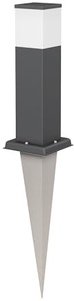 ledscom.de Pollerleuchte POLLY mit Erdspieß für außen, 35cm, anthrazit, G9 Fassung