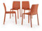 MOBILI FIVER, Stühle Emma, 4er-Set, Terracotta, Made In Italy