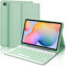 Coque Clavier pour Samsung tab S6 Lite 10.4, AZERTY Clavier Rétro-éclairé Bluetooth Magnétique Détachable Housse avec Pen Holder pour Galaxy Tab S6 Lite 10.4'' P610/P615/P613/P619, Vert clair