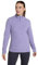 Mountain Warehouse Snowdon Womens Fleece Top - Warm Pullover, Lightweight Sweater, Half Zip, Breathable Ladies Tee, Quick Drying - For Spring Summer, Walking, Travelling Lilac Women's Size 24