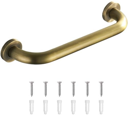 Safety Support Grip for Bathtubs, Antique Copper Finish Sturdy Handle for Bathroom, Tools to Help Kids Pregnant Elderly Disabled Climb Stairs, Easy DIY Installation with Mounted Screws Handrail(30CM)