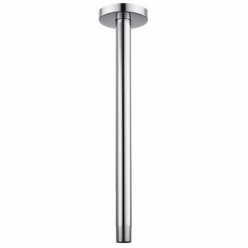 Braccio Doccia Voolan con Flangia, Tubo Doccia Fisso Montato a Soffitto, Braccio di Ricambio per Doccia a Pioggia Dritta per Bagno, Attacco Universale 1/2 NPT (40.5cm, Rotondo)