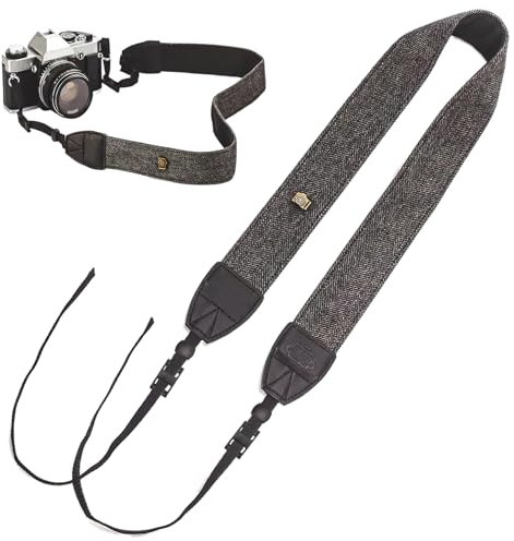 Camera Shoulder Neck Belt Strap,Adjustable Cotton Canvas Camera Strap Quick Release Anti-Slip Soft Comfortable Vintage Belt for Fuji xt50/DSLR/SLR/Nikon/Canon/Sony/Lumix/Rico/Samsung/Pentax/Olympus