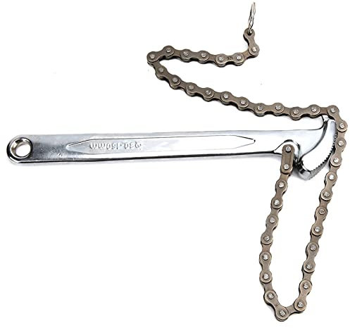 Verstellbarer 9-Zoll-Kettenschlüssel Zum Lösen, Festziehen, Einfangen von Rohrmontagewerkzeugen aus Wärmebehandeltem Stahl, Umkehrbare Ratschenketten-Ölfilter-Werkzeuganschlüsse,