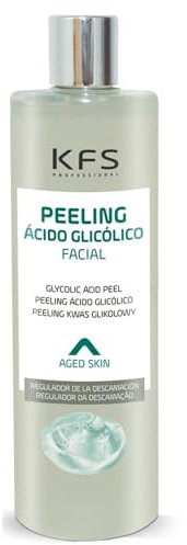 KFS PROFESSIONAL Glykolsäure Peeling – AHA Fruchtsäure-Peeling-Gel für das Gesicht, pH 5, dermatologisch getestet, für porenverfeinerte & ebenmäßigere Haut, gegen Pigmentflecken –skincare 200 ml
