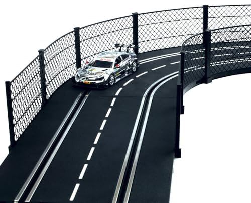 Overdrive-Racing Fangzaun System Schwarz 10m Kompatibel mit Carrera Digital 124 132 EVO Kurven Geraden Zaun Bande Slotcar