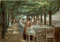 ARToPHIIU Vintage Leinwand Wandkunst Wandbilder Drucke Poster Grafti Leinwanddruck Terrasse im Restaurant Jacob in Nienstedten an der Elbe von Max Liebermann für Wohnzimmerdekoration 60x90cm
