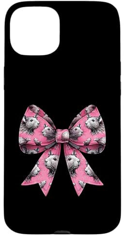 Coquette Bow Rat Mouse Pattern Mamma Festa della Mamma Ragazza Rosa Custodia per iPhone 15 Plus